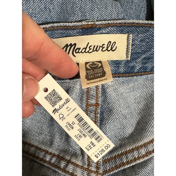 Madewell 90's Straight Leg High Rise Jeans Size 25 NWT Full Length Light Wash - Picture 10 of 11